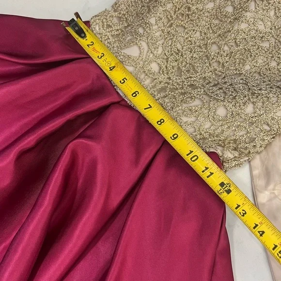 Elegant Gold and Red Kids Dress - Picture 12 of 14